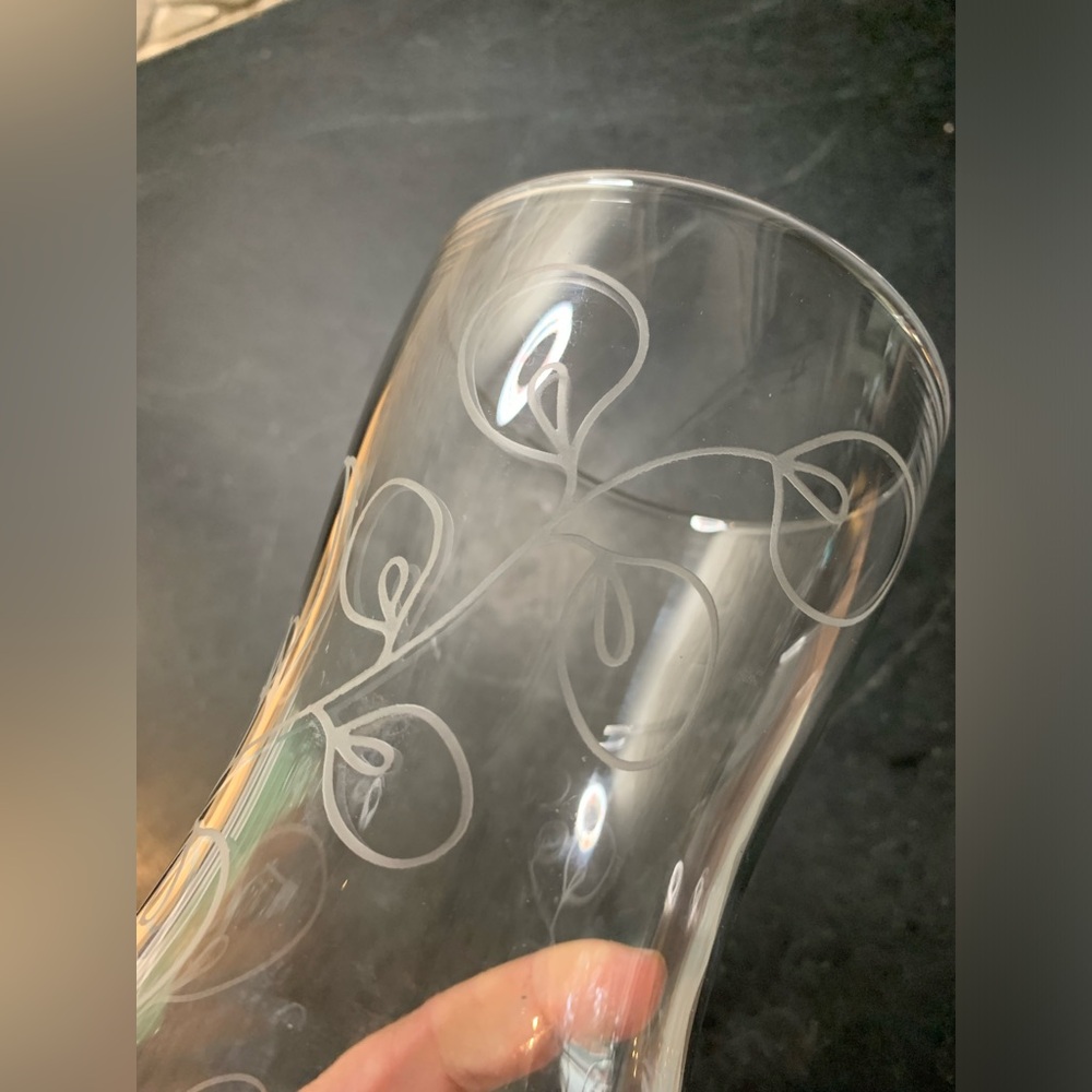 IKEA | Etched Floral Blomster Glass Vase